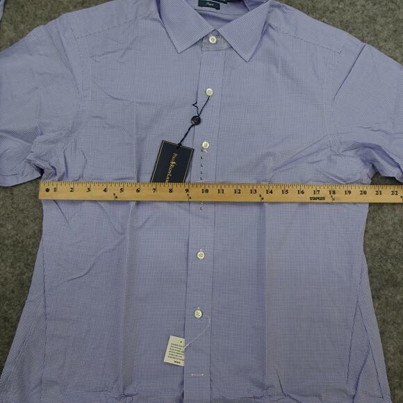 Polo‎ Ralph Lauren Button Up Shirt Mens 16 40 41 Blue White Regent Fit Dress D - Picture 4 of 13